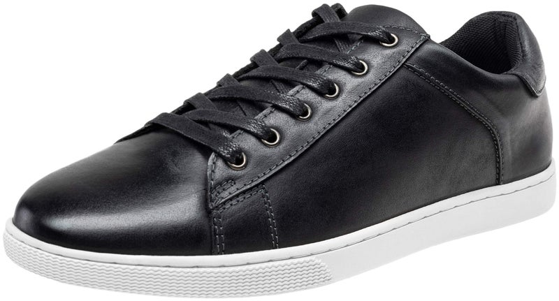 Jousen Men' s Casual Shoes Leather Dress Sneakers Business Casual Shoes for Men Breathable Fashion Sneakers (MY852 Black 10) - Image 1